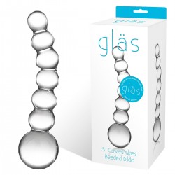 Изогнутный прозрачный стимулятор Beaded Dildo - 13 см. Изогнутный прозрачный стимулятор Beaded Dildo - 13 см.