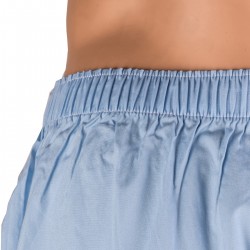 Мужские хлопковые трусы-шорты HUSTLER  голубые и белые, S