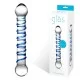Прозрачный фаллос с голубой спиралью Spiral Dildo - 17 см. GLAS-150 Прозрачный фаллос с голубой спиралью Spiral Dildo - 17 см. GLAS-150