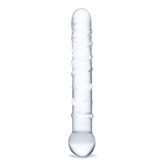 Стеклянная прозрачная палочка-фаллос, 18 см