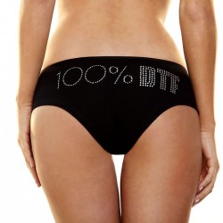 Трусики-слип с надписью стразами 100% DTF Трусики-слип с надписью стразами 100% DTF
