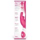 Розовый вибратор The Come Hither Rabbit XL с манящим эффектом