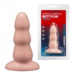 Телесная пробка для анальной стимуляции TRIPLE RIPPLE Телесная пробка для анальной стимуляции TRIPLE RIPPLE
