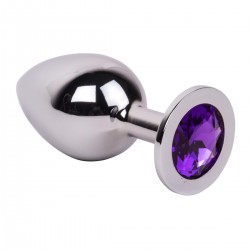 Большой плаг из стали с фиолетовым кристаллом Violet Dream - 9,5 см. Большой плаг из стали с фиолетовым кристаллом Violet Dream - 9,5 см.