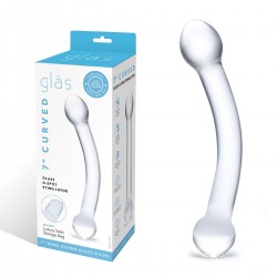 Прозрачный стеклянный фаллос для стимуляции точки G - 17 см. Прозрачный стеклянный фаллос для стимуляции точки G - 17 см.