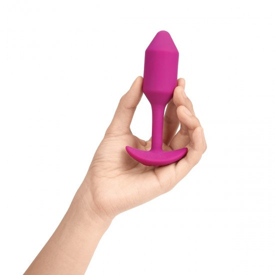 Пробка для ношения с вибрацией розовая B-Vibe Vibrating Snug Plug 2