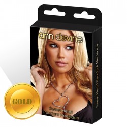 Золотистая цепочка с большой подвеской-сердцем Золотистая цепочка с большой подвеской-сердцем