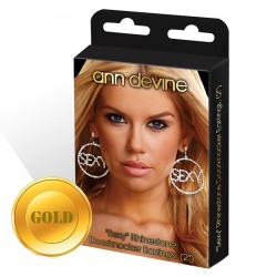 Золотистые круглые серьги SEXY Золотистые круглые серьги SEXY