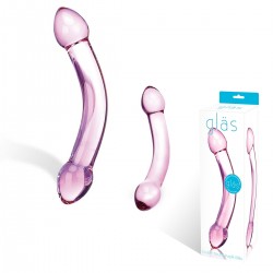 Изогнутый двухголовый стимулятор из стекла, 19 см. Изогнутый двухголовый стимулятор из стекла, 19 см.