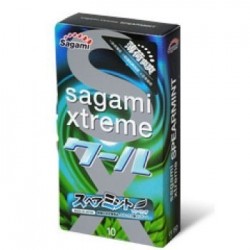 Презервативы Sagami Xtreme Mint с ароматом мяты - 10 шт. Презервативы Sagami Xtreme Mint с ароматом мяты - 10 шт.