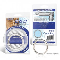 Стальное эрекционное кольцо STEEL COCK RING - 4.8 см. Стальное эрекционное кольцо STEEL COCK RING - 4.8 см.