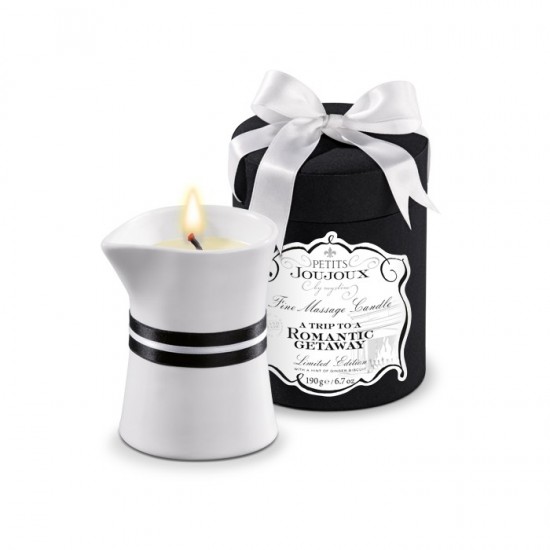 Массажное масло в виде большой свечи Petits Joujoux Romantic Getaway с ароматом имбирного печенья