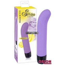 Фиолетовый вибратор G-точки Smile Genius - 20 см. Фиолетовый вибратор G-точки Smile Genius - 20 см.