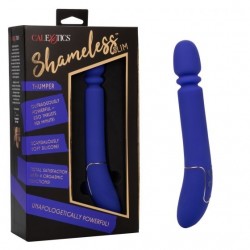 Синий вибратор с поступательными движениями Shameless Slim Thumper - 22,75 см. Синий вибратор с поступательными движениями Shameless Slim Thumper - 22,75 см.