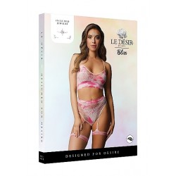 Эротический комплект с наклейкой на лицо Bra Set With Garters & Dazzling Sticker Эротический комплект с наклейкой на лицо Bra Set With Garters & Dazzling Sticker