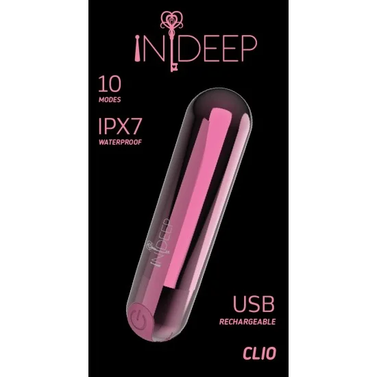 Малиновая перезаряжаемая вибропуля Clio - 7,6 см. 7705-02indeep Малиновая перезаряжаемая вибропуля Clio - 7,6 см. 7705-02indeep