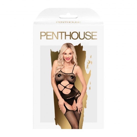 Костюм-сетка Hot nightfal PENTHOUSE, черный, XL