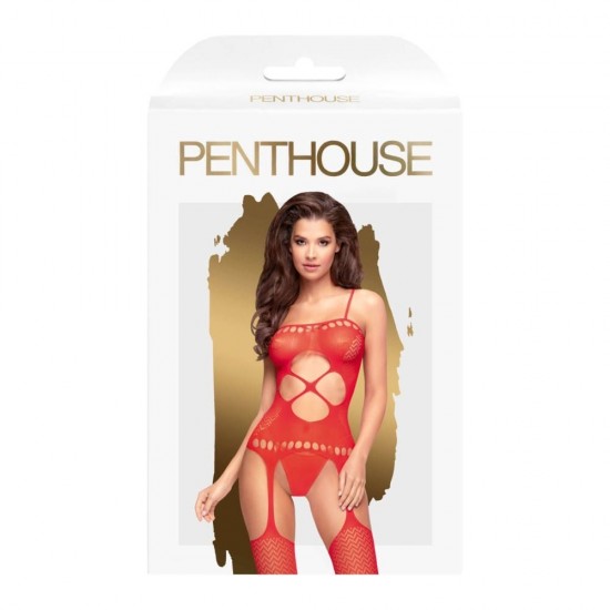 Костюм-сетка Hot nightfal PENTHOUSE, черный, XL