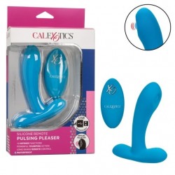 Голубой массажер простаты Silicone Remote Pulsing Pleaser - 11,5 см. Голубой массажер простаты Silicone Remote Pulsing Pleaser - 11,5 см.