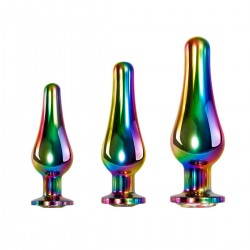 Evolved RAINBOW METAL PLUG SET Набор радужных анальных пробок Evolved RAINBOW METAL PLUG SET Набор радужных анальных пробок