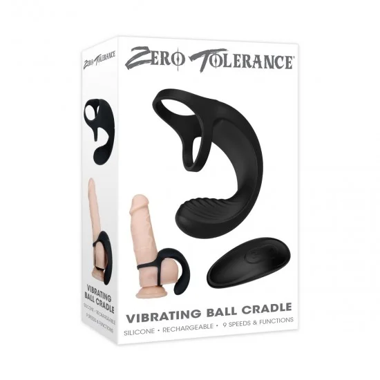 Zero Tolerance VIBRATING BALL CRADLE Эрекционное кольцо с вибрацией и стимуляцией мошонки с пультом ДУ ZE-RS-8485-2 Zero Tolerance VIBRATING BALL CRADLE Эрекционное кольцо с вибрацией и стимуляцией мошонки с пультом ДУ ZE-RS-8485-2