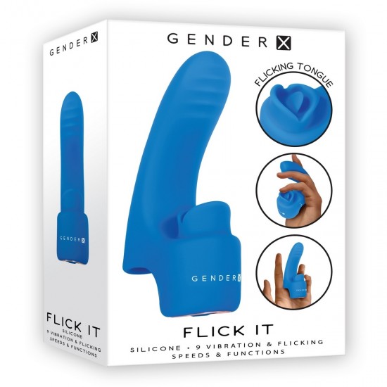 Gender-X FLICK IT Вибронасадка на палец с имитацией движений языком