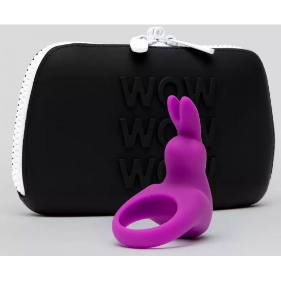 Фиолетовое эрекционное виброкольцо Happy Rabbit Cock Ring Kit