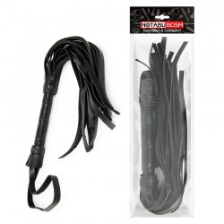 Черная плеть с черной ручкой Notabu - 37 см. Черная плеть с черной ручкой Notabu - 37 см.