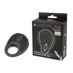Вибрирующее эрекционное кольцо с щетинками Вибрирующее эрекционное кольцо с щетинками