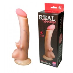 Фаллоимитатор REAL Standard на присоске - 20,5 см. Фаллоимитатор REAL Standard на присоске - 20,5 см.