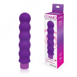 Фиолетовый силиконовый вибратор-елочка Cosmo - 15 см. Фиолетовый силиконовый вибратор-елочка Cosmo - 15 см.