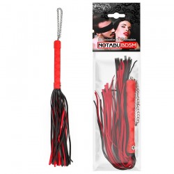 Красно-черная многохвостая плеть-флоггер - 40 см. Красно-черная многохвостая плеть-флоггер - 40 см.