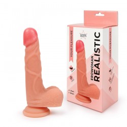 Телесный фаллоимитатор-реалистик на присоске Телесный фаллоимитатор-реалистик на присоске