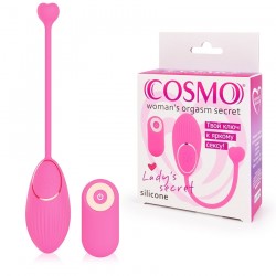 Розовое виброяйцо с 10 режимами вибрации и пультом ДУ