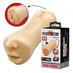 Двусторонний мастурбатор Gemini - ротик и вагина Двусторонний мастурбатор Gemini - ротик и вагина