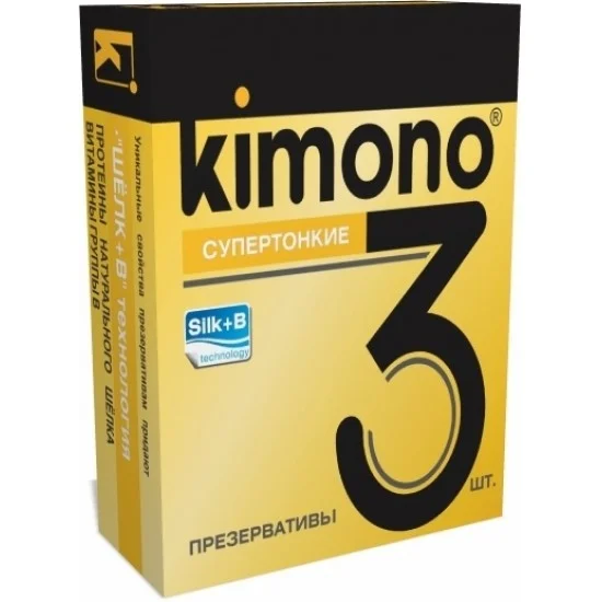 Супертонкие презервативы KIMONO - 3 шт. СУПЕРТОНКИЕ Супертонкие презервативы KIMONO - 3 шт. СУПЕРТОНКИЕ