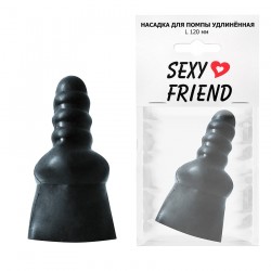 Черная насадка для помпы Sexy Friend размера L