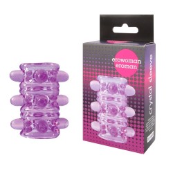 Открытая фиолетовая насадка на пенис Crystal Sleeve - 5,5 см. Открытая фиолетовая насадка на пенис Crystal Sleeve - 5,5 см.