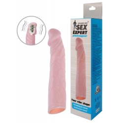 Телесная насадка с вибрацией Sex Expert - 18 см. Телесная насадка с вибрацией Sex Expert - 18 см.