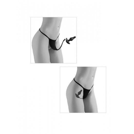 Невероятный набор для анальных игр: Hookup Panties Crotchless Pleasure Pearls - Fits Size XL-XXL