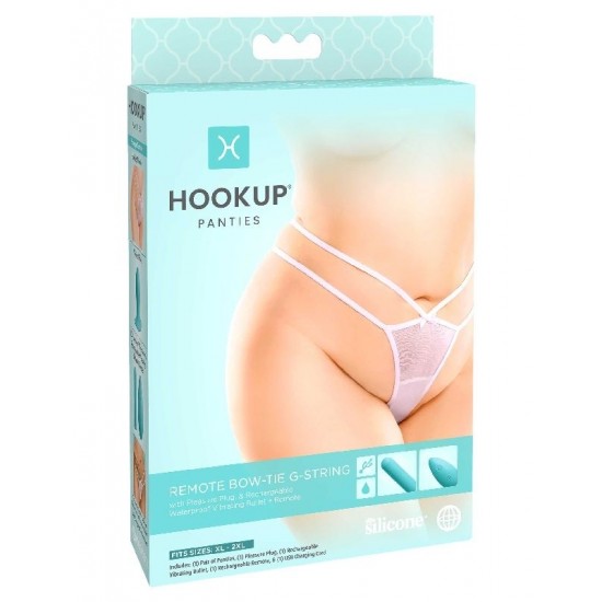 Невероятный набор для анальных игр: Hookup Panties Remote Bow-Tie G-String - Fits Size XL-XXL