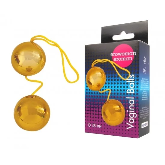 Золотистые вагинальные шарики Balls EE-10097 Z