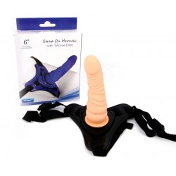 Телесный поясной страпон Strap On Harness with Silicon Dildo - 14 см. Телесный поясной страпон Strap On Harness with Silicon Dildo - 14 см.