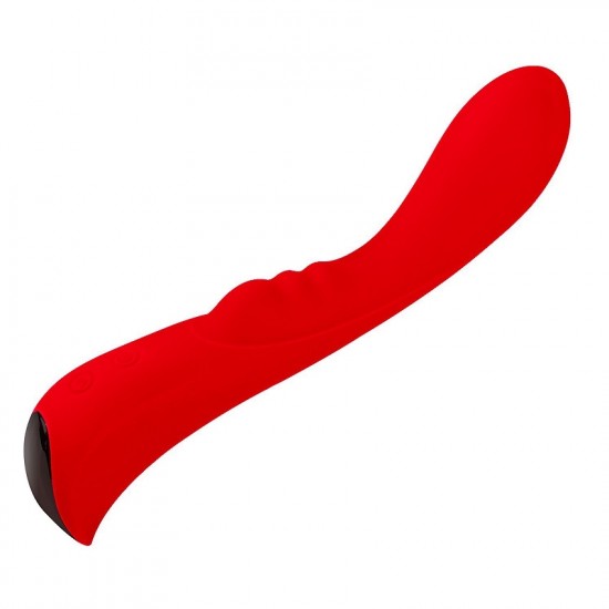 Красный вибромассажер 6 Silicone G-Spot Fun - 19,1 см.