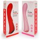 Красный вибромассажер 6 Silicone G-Spot Fun - 19,1 см.