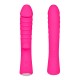 Ярко-розовый вибромассажер 5 Silicone Wild Passion - 19,1 см.