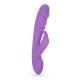Фиолетовый вибромассажер-кролик с 10 режимами вибрации - 24 см.