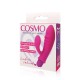 Розовый вибромассажер Cosmo с отростком - 8,5 см.