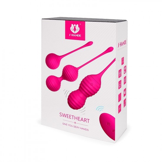 Набор из 3 ярко-розовых вагинальных шариков SWEETHEART