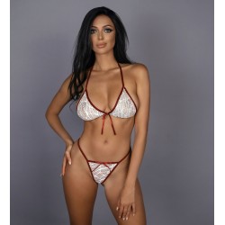 Эротический комплект белья с контрастной окантовкой Эротический комплект белья с контрастной окантовкой